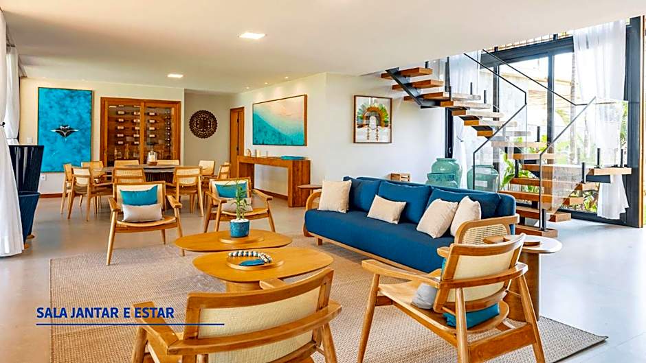 Oceanfront Mansion with 8 Suites in Praia do Forte