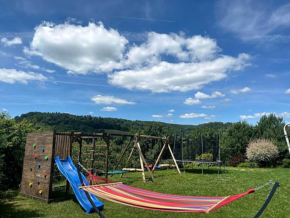 Domki i apartamenty nad jeziorem solińskim z basenem I widokiem na góry