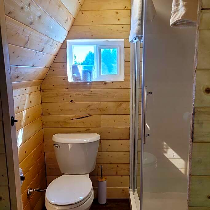 Mushroom theme cabin on 33 Acre Farm