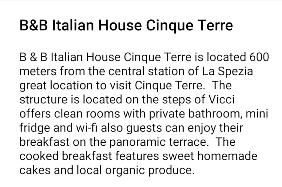 Italian House Cinque Terre