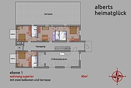 Three-Bedroom Apartment with Balcony