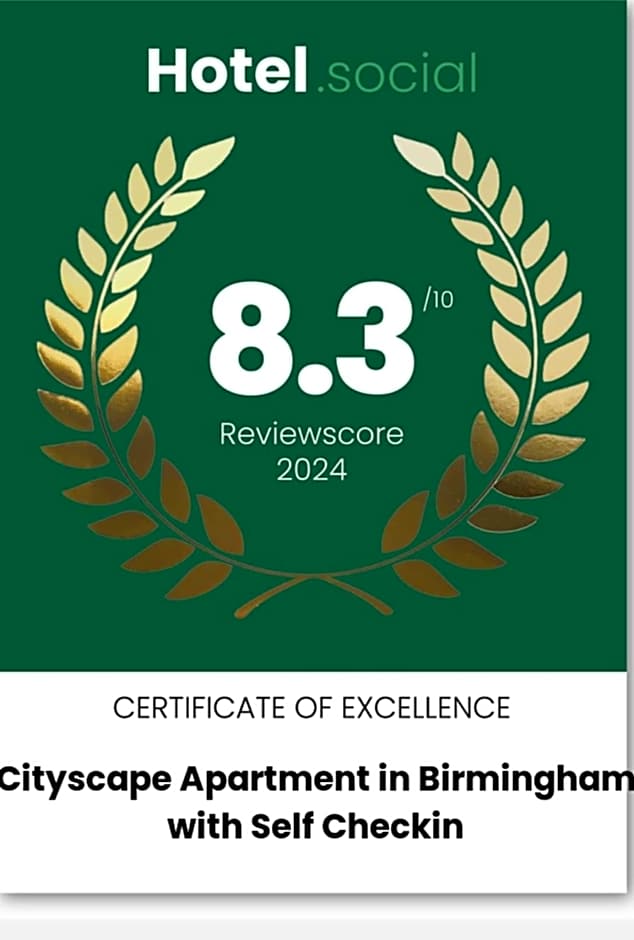 Cityscape Apartment in Birmingham with Self Checkin