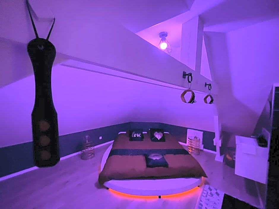 Redroom Loveroom Chambre Spa privative Insolite Thème 50 nuances de grey