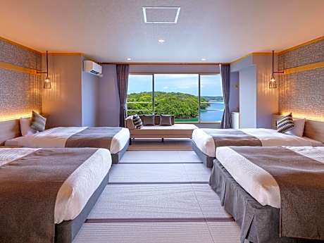 Sea Side Superior Japanese-Style 4 Beds with 10 Tatami, Indoor Bath, Non-Smoking