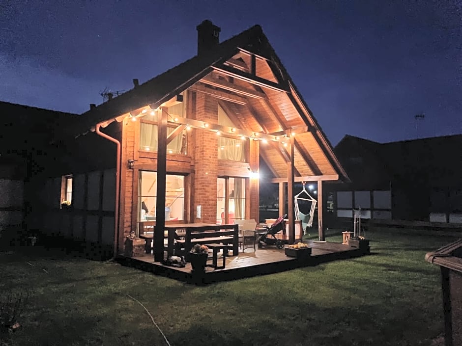 Domek z basenem nad jeziorem Gwiazdy, Ostoja Bukowo, Kaszuby