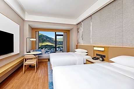 Deluxe Panorama Double Room with Two Double Beds and City View