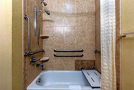 Accessible - 1 King Mobility Accessible Communication Assistance Bathtub Microwave And Refrigerator