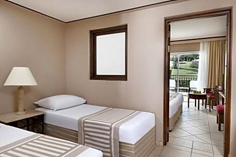 Family Twin Bed with Garden View