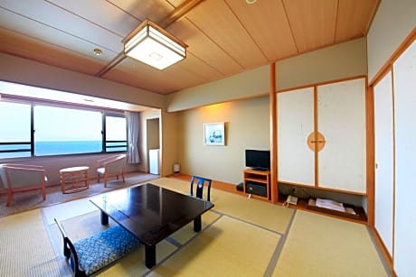 Japanese Style Family Room with Ocean View