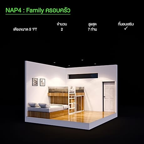 Family Room with Shared Bathroom