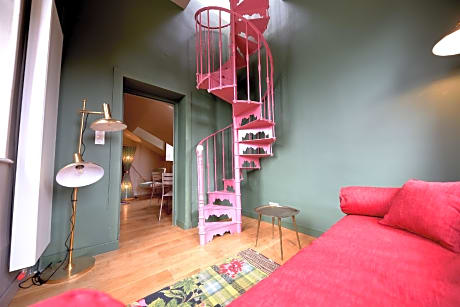 Suite-de Luxe-Salle de bain et douche-Vue sur Parc-4 épis