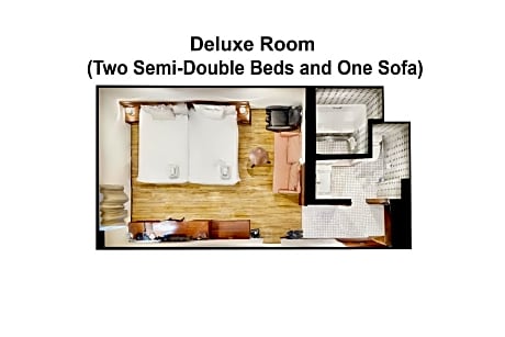 Deluxe Room (Two Semi-Double Beds and One Sofa) - Non-Smoking