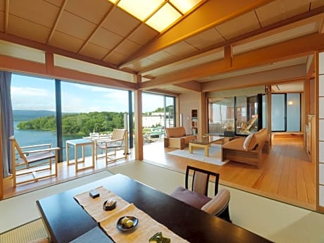 Premium Suite with Open-Air Bath and Lake View - Traditional Japanese Style Kaiseki Dinner + Japanese Style Breakfast Included