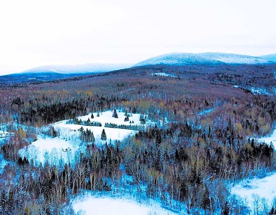 Chalet le Coyote Lac, Micro Ferme, Sentier Du Domaine, Vue Sur Les Monts, Idéal 2 4 Personnes