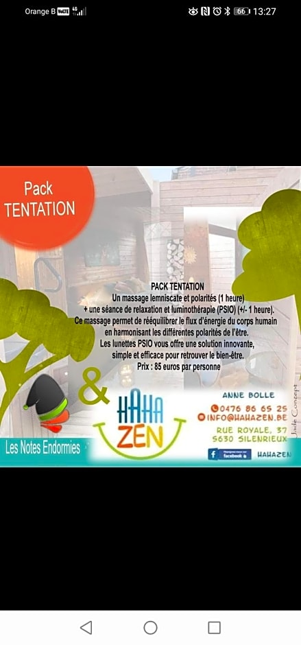 Maison d'hôte Les Notes Endormie Suite Le Refuge
