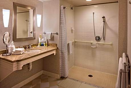2 Queen Mobility/Hearing Accessible W/ Roll In Shower