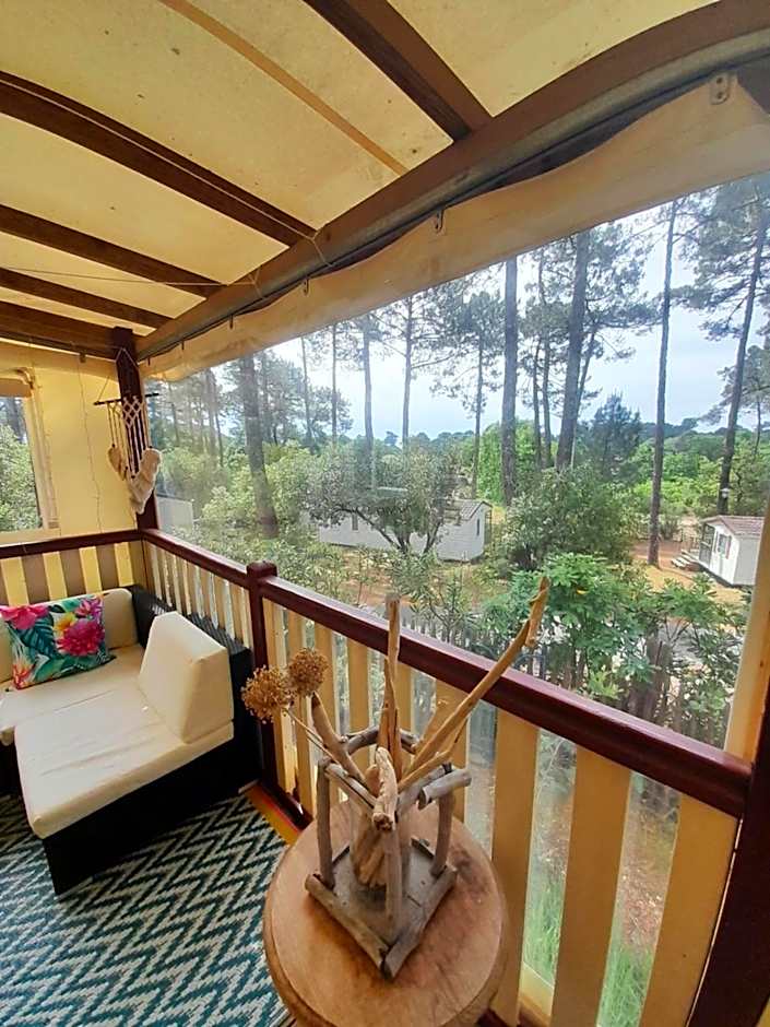 Maison mobilhome sans vis à vis au calme et en hauteur