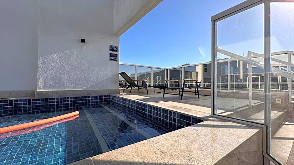 Studio Super Luxo com ar condicionado vaga piscina academia coworking etc