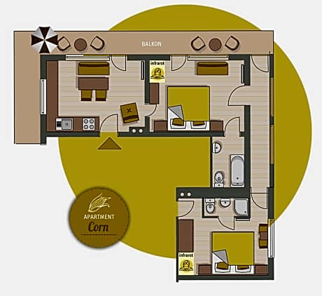 Apartment with Mountain View