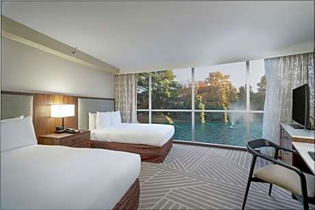 Deluxe Double Room with Two Double Beds and Roll-In Shower - Disability Access