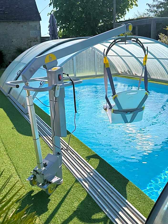 Gîte La Belle Aventure ADAPTE PMR avec piscine et jacuzzi