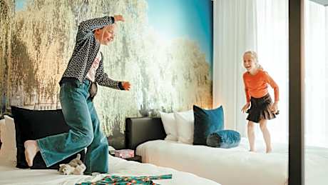 Deluxe, Studio, 2 Double, Courtyard view