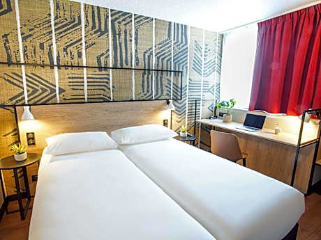 Connecting Room with One Double and Two Single Beds