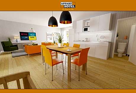 APPART'HÔTEL Les Prés Blondeau, 1 à 10 personnes, 3 chambres, Terrasse, Parking privé, Wifi, Arrivée autonome 24-7