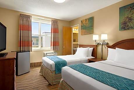 Side View w/ One Double Bed & One Single Bed Non Smoking