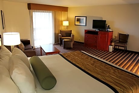 1 KING BED,NSMK,WATVW,BALCONY,REFRIG,FLAT TV,WHISPD,FULL BREAKFAST