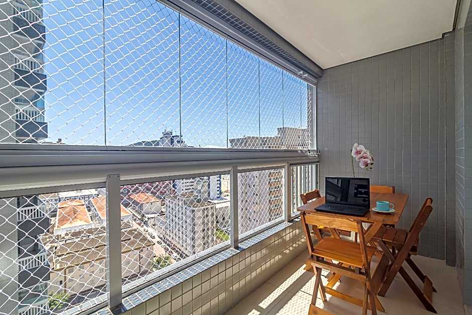 Apartamentos a Beira Mar, Aconchegantes e Modernos, a 3 Minutos da Praia com Ar Condicionado, Sacada Gourmet, Garagem e Portaria 24h