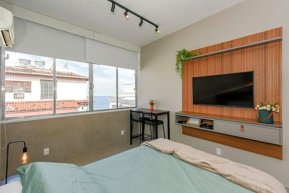 Luxo e Design Vista Mar no Posto 5 - Copacabana