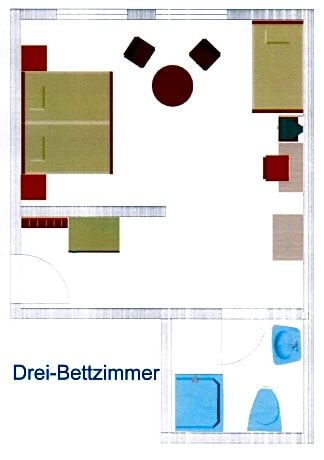 2 Beds with Extra Bed