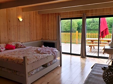 Cabane-Les Songes de Steph-Salle de bain privée séparée-Vue sur Lac