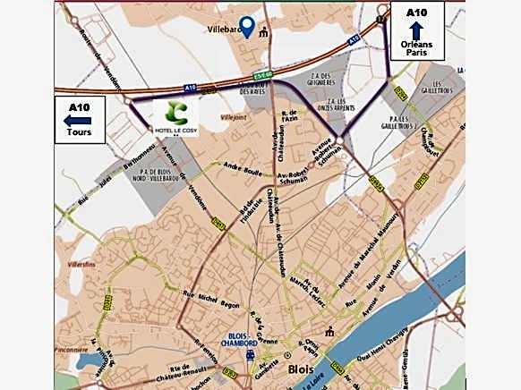 Hôtel Le Cosy Blois Villebarou