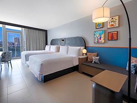 Deluxe Queen Room with Two Queen Beds and Balcony - Bay View