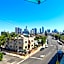 Downtown Los Angeles Skyline balcony view Modern Penthouse