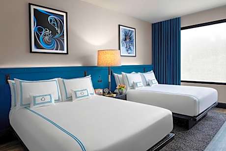 Queen Room with Two Queen Beds and Roll-in Shower - Mobility and Hearing Accessible