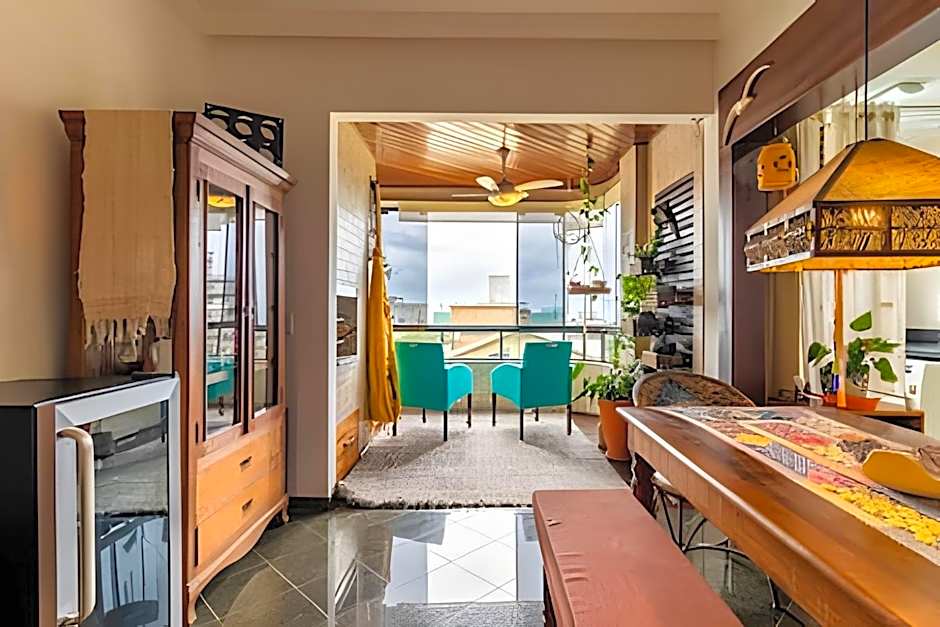 Conforto, Ar Cond., Churrasqueira e Vista Mar