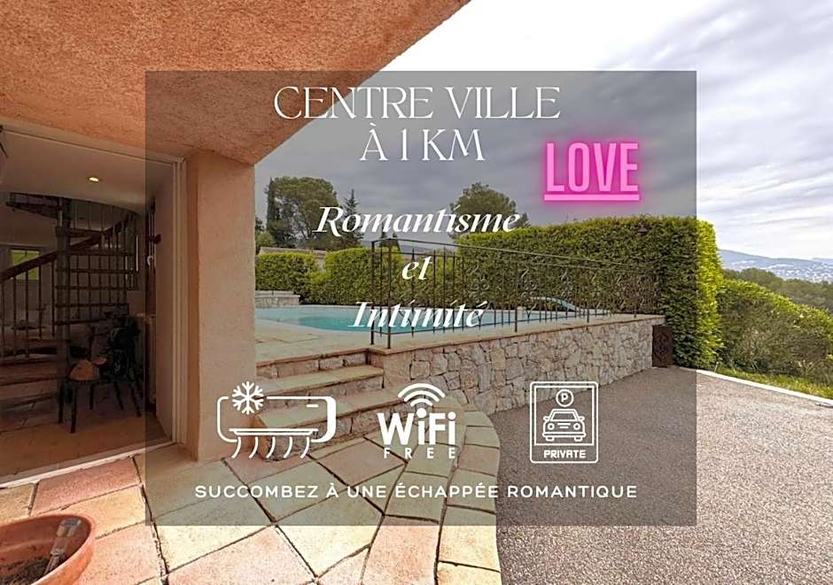 Suite Nymphéalove - Parking - Piscine - Jacuzzi - 50 m2 - CapitalChic Services Peymeinade
