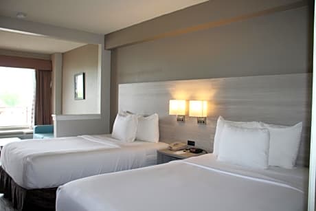 Double Room with Two Double Beds and Balcony - Non-Smoking