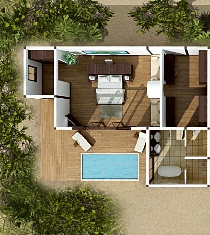 Island Villa with Pool