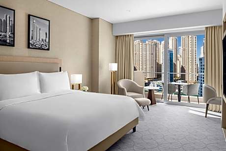 Executive City View Room, King bed, Club lounge access with Breakfast, Lunch & Dinner, Including direct access to Dubai Marina Mall & Marina Walk
