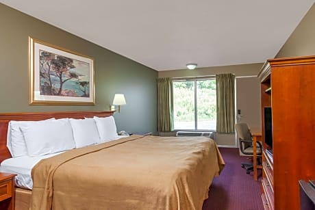 1 King Bed Smoking Room With Free Continental Breakfast, High Speed Internet, Hbo And Work Desk