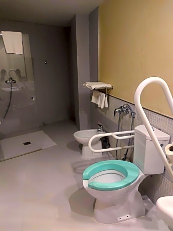 Double bed. Private bathroom