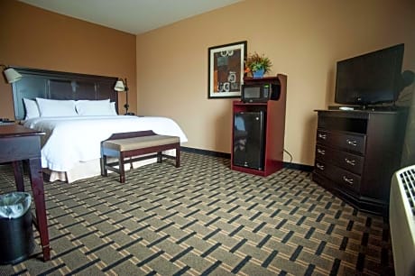 1 KING BED SHOWER ONLY NONSMOKING 32 IN HDTV/FREE WI-FI/HOT BREAKFAST INCLUDED WORK AREA