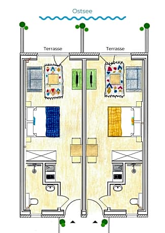 Deluxe Double Room with Sea View - Dünenhaus