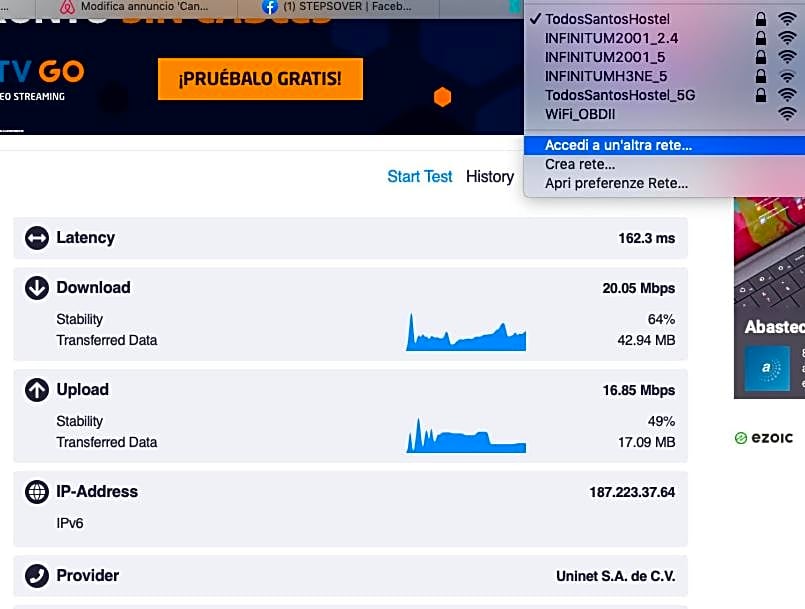 Todos Santos Hostel super fast and stable satellite wifi