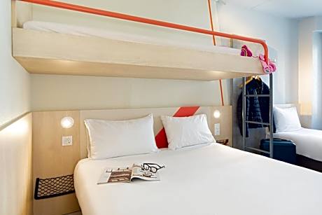 Family Room with One Double Bed and Two Single Beds