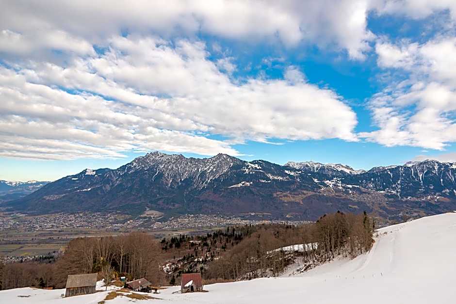 Aparthotel-Almgasthaus Gemsli - A bisal Österreich überm Schweizer Rheintal